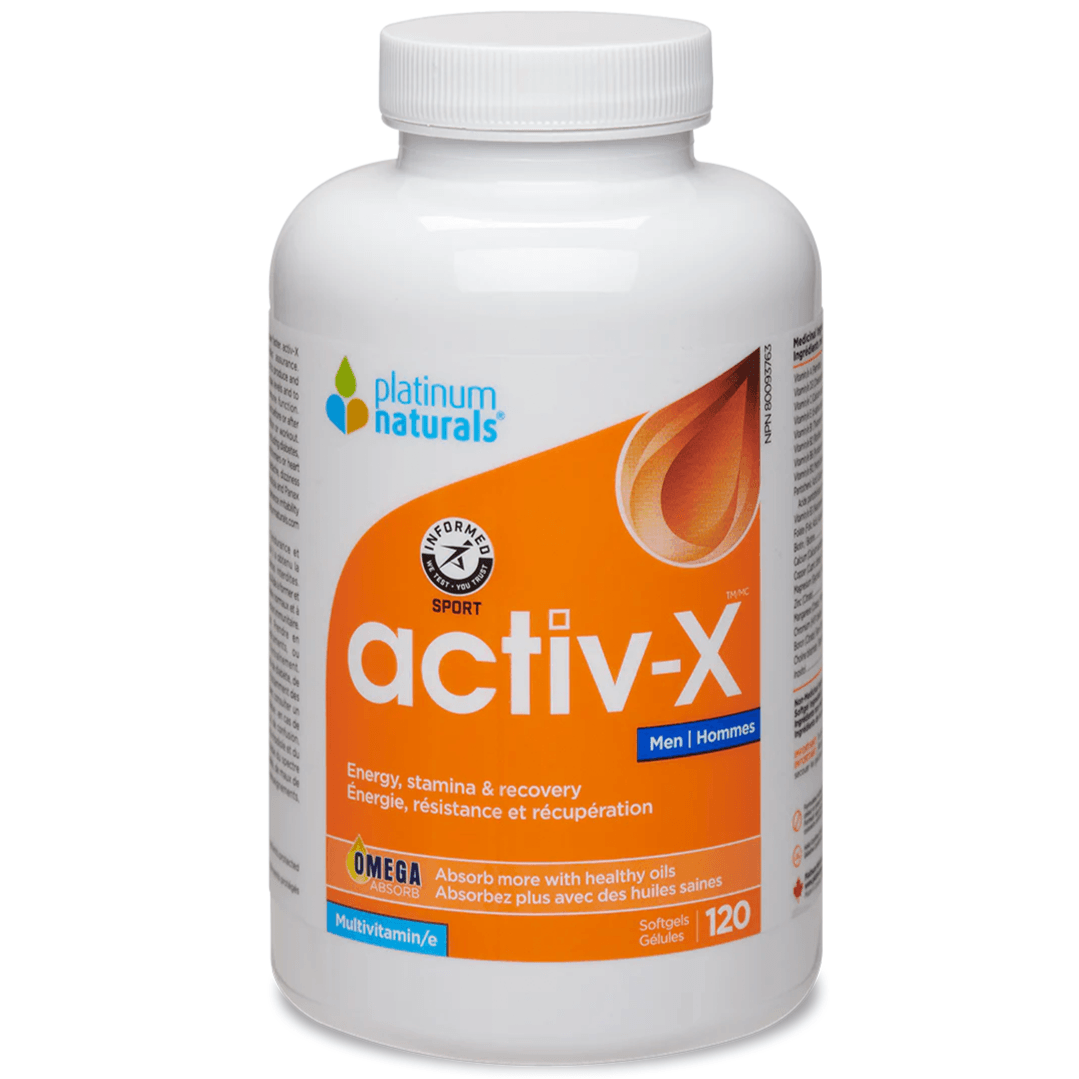Platinum Naturals Activ X Multivitamin For Men 120 Softgels Vitamins - Multivitamins at Village Vitamin Store