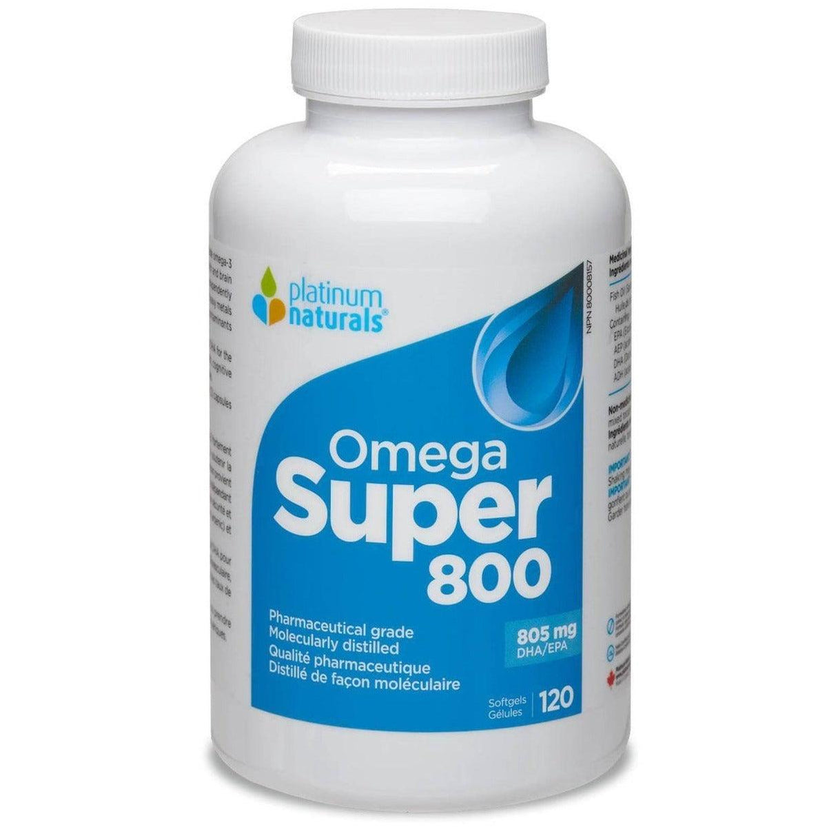 Platinum Naturals Omega Super 800 120 Softgels Supplements - EFAs at Village Vitamin Store