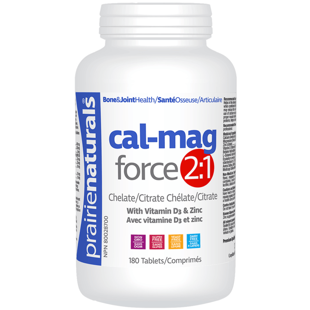 <span style="background-color:rgb(246,247,248);color:rgb(28,30,33);"> Prairie Naturals Cal-Mag-Force 2:1 400 mg 180 Tablets , Calcium & Minerals </span>