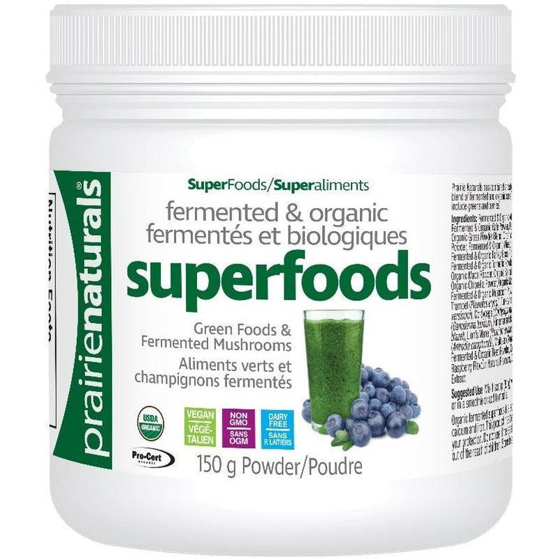 Prairie Naturals Fermented & Organic Superfoods 150g Supplements - Greens at Village Vitamin Store