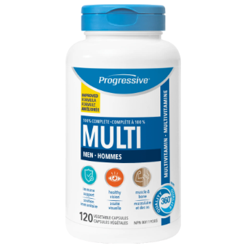 Progressive Multivitamins for Men 120 Veggie Caps Vitamins - Multivitamins at Village Vitamin Store