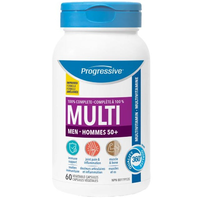 Progressive Multi Men 50+ 60 Veggie Caps Vitamins - Multivitamins at Village Vitamin Store