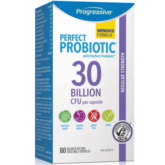 Progressive Perfect Probiotic 30 Billion 60 Veg Capsules Supplements - Probiotics at Village Vitamin Store