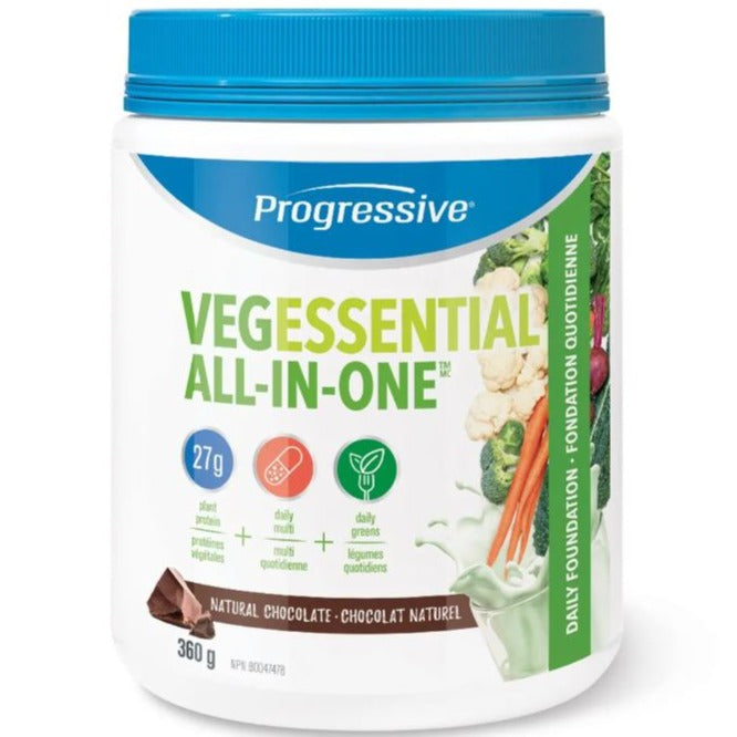 Progressive VegEssential All in One Natural Chocolate 360g Supplements - Greens at Village Vitamin Store