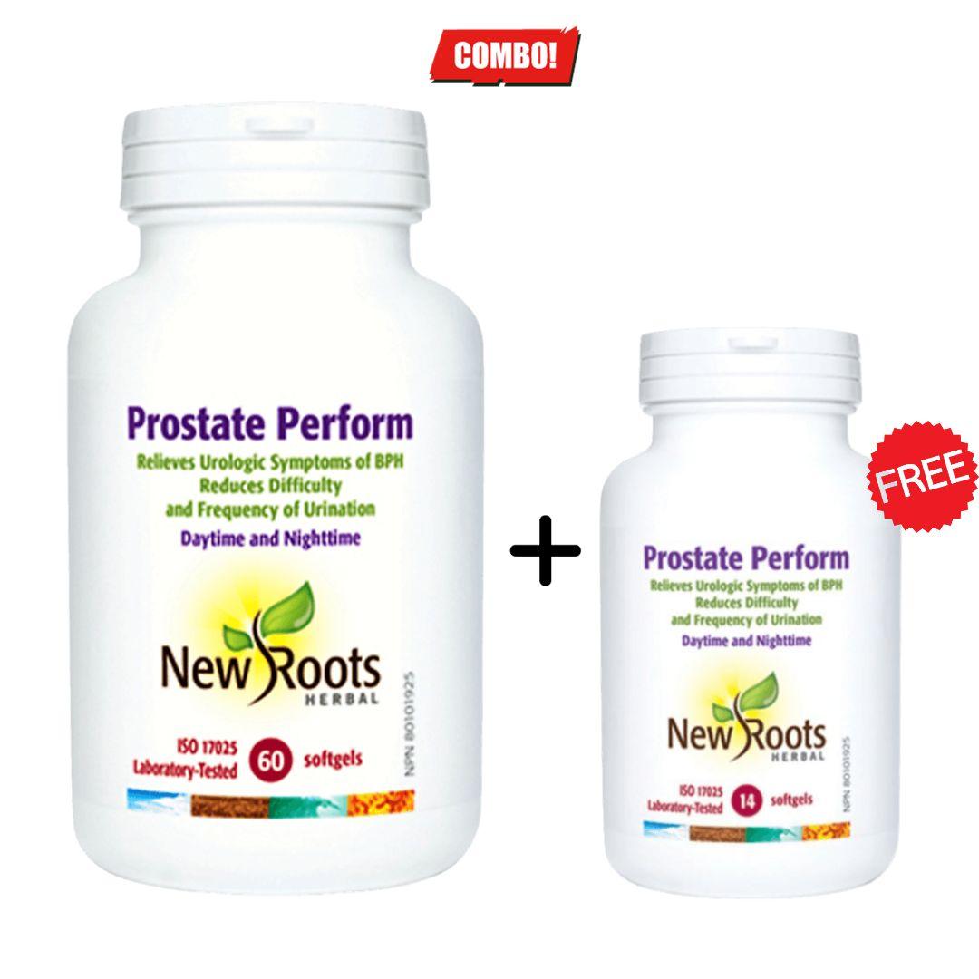 New Roots Prostate Perform Combo Pack(60 + 14 softgels Free) Supplements - Prostate at Village Vitamin Store