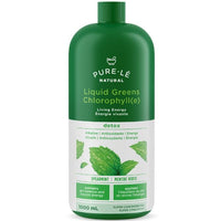 Pure-le Natural Liquid Greens Chlorophyll Super Concentrate Spearmint 1L Supplements - Greens at Village Vitamin Store