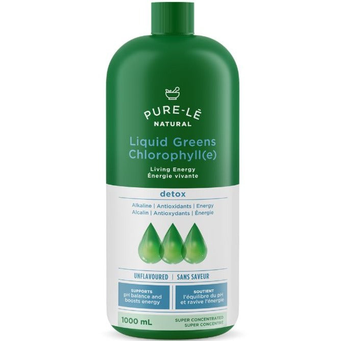 Pure-le Natural Liquid Greens Chlorophyll Super Concentrate Unflavoured 1L Supplements - Greens at Village Vitamin Store
