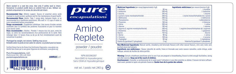 Pure Encapsulations Amino Replete 240 Grams Supplements - Amino Acids at Village Vitamin Store