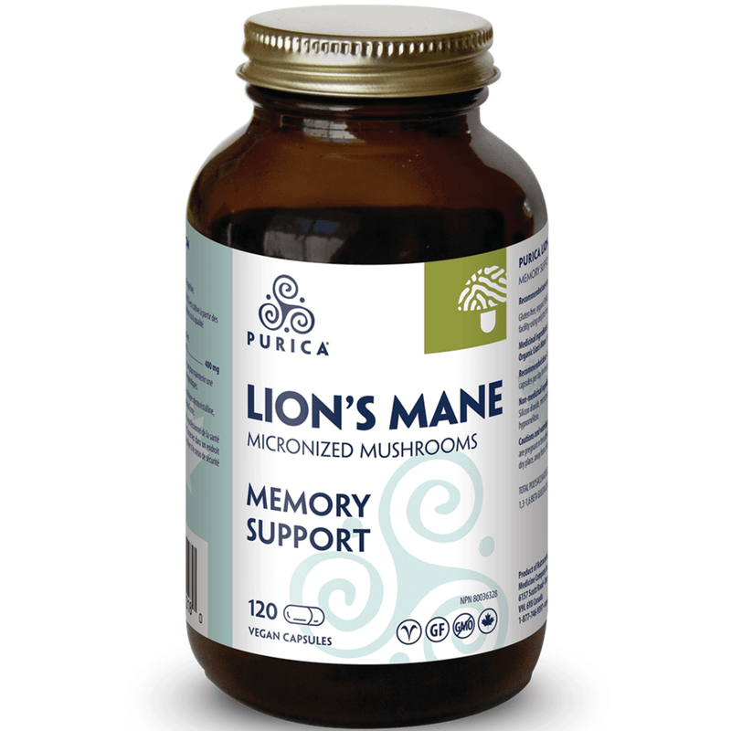 Purica Lion's Mane 120 Vegan Caps Supplements - Cognitive Health at Village Vitamin Store