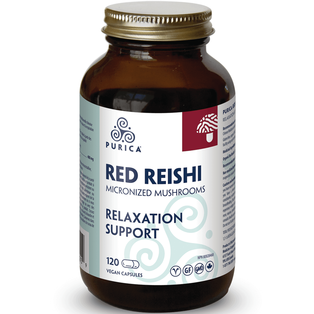 Purica Red Reishi 120 Vegan Caps Supplements - Stress at Village Vitamin Store