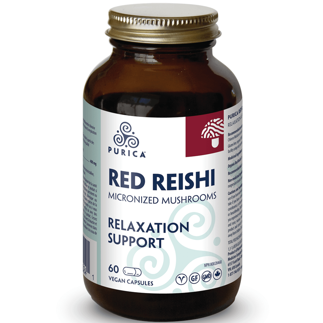 Purica Red Reishi 60 Vegan Caps Supplements - Stress at Village Vitamin Store