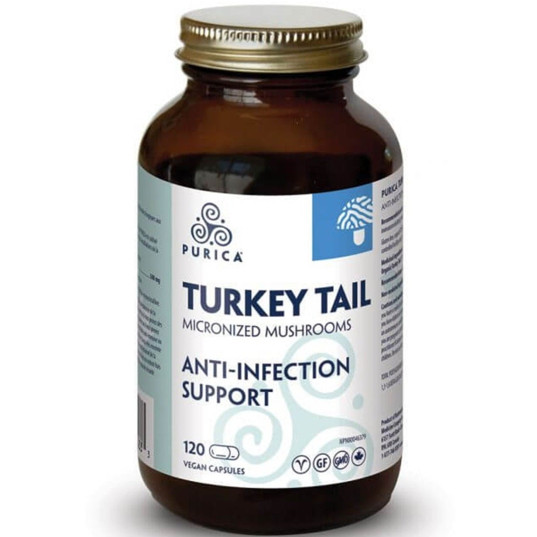 Purica Turkey Tail 120 Vegan Caps Supplements at Village Vitamin Store