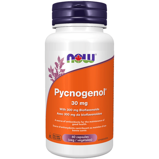 NOW Pycnogenol® 30 mg with Bioflavonoids 60 Capsules Supplements at Village Vitamin Store