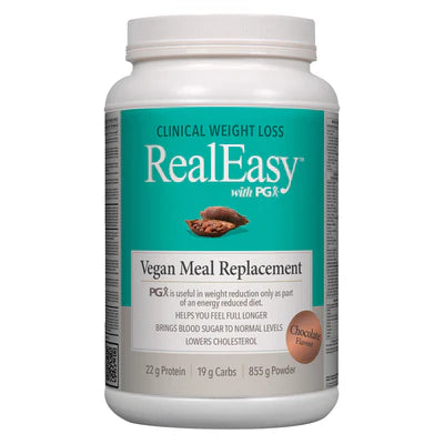 Natural Factors Real Easy With PGX Vegan Meal Replacement Chocolate 855g