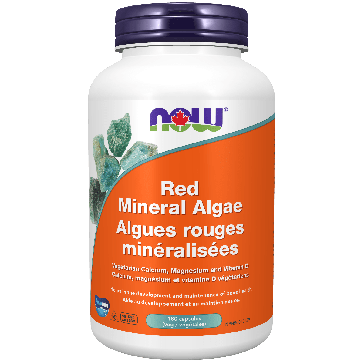 Now Red Mineral Algae 180 Veggie Caps Supplements - Bone Health at Village Vitamin Store