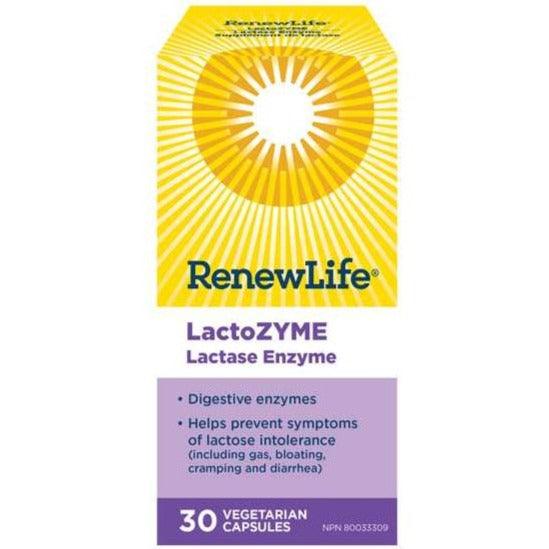 Renew Life LactoZYME 30 Caps Supplements - Digestive Enzymes at Village Vitamin Store