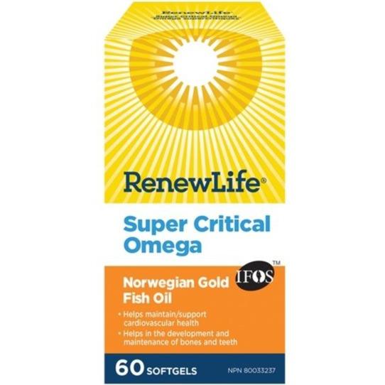 Renew Life Super Critical Omega 60 Softgels Supplements - EFAs at Village Vitamin Store