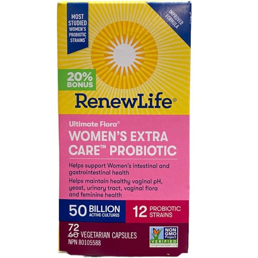 Renew Life Ultimate Flora Probiotic VS For Women 50 Billion Active Cultures 72 Veggie Caps Supplements - Probiotics at Village Vitamin Store