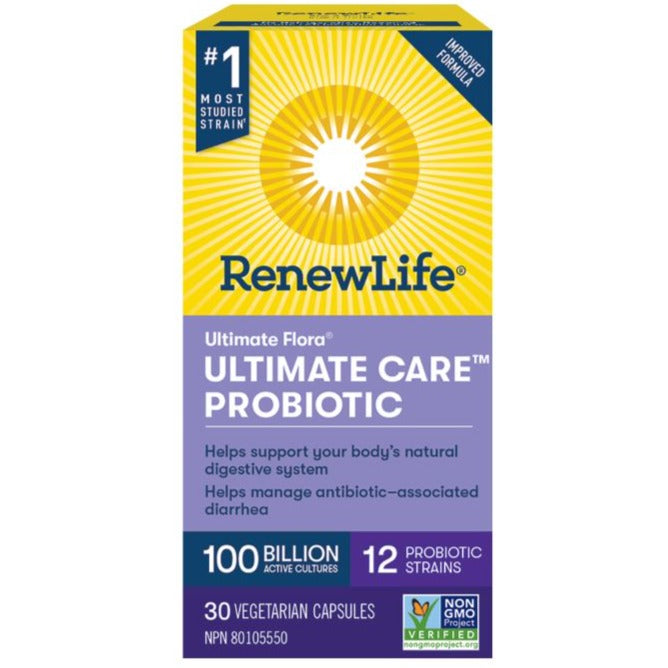 Renew Life Ultimate Flora Ultimate Care 100 Billion 30 Veggie Caps Supplements - Probiotics at Village Vitamin Store