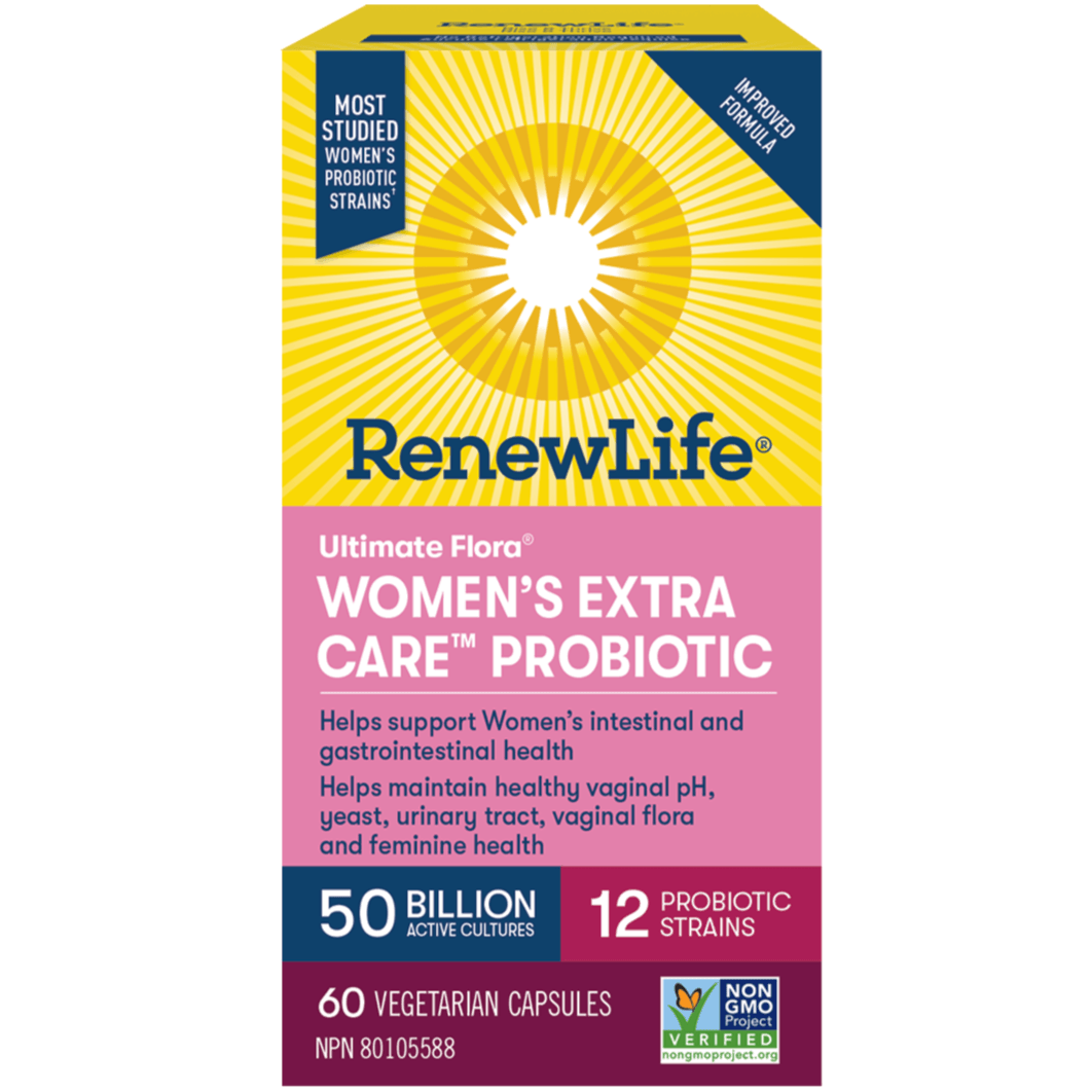 Renew Life Ultimate Flora Women's Extra Care 50 Billion 60 Veggie Caps Supplements - Women's Probiotics at Village Vitamin Store