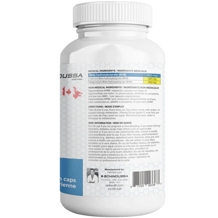 Schinoussa BHB 600 Beta-Hydroxybutyrate 75 vegan caps