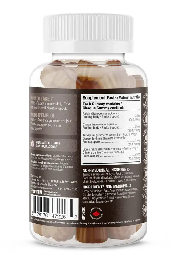 SUKU SUPER MUSHROOMS 60 gummies