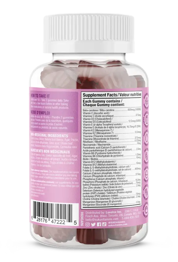 Suku Vitamins The Complete Prenatal 60 Gummies