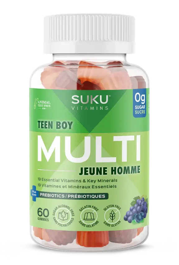 Suku Vitamins Teen Boy Total Multi 60 Gummies