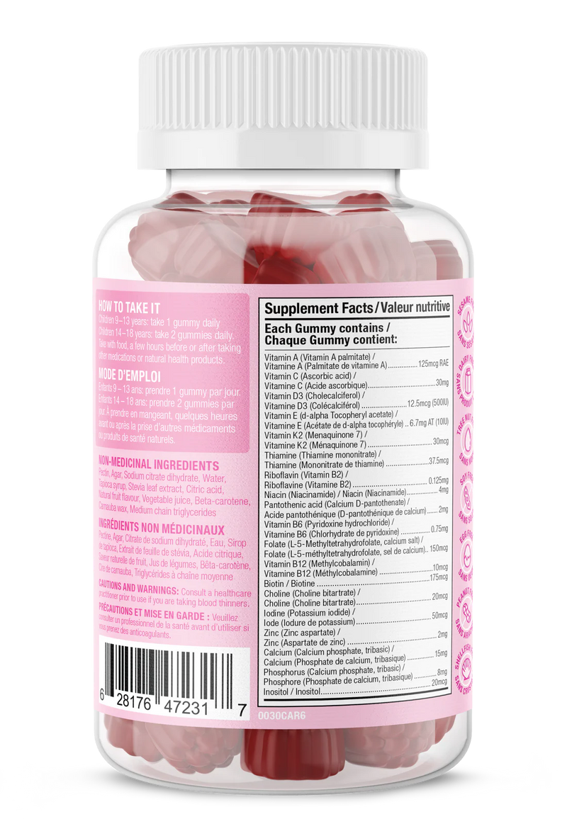 Suku Vitamins Teen Girl Total Multi 60 Gummies
