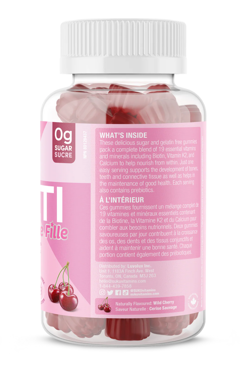 Suku Vitamins Teen Girl Total Multi 60 Gummies