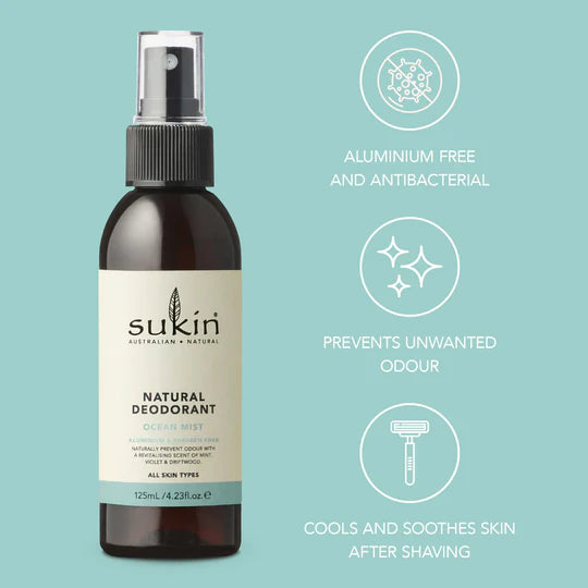 Sukin Natural Deodorant Spray Ocean Mist 125ml