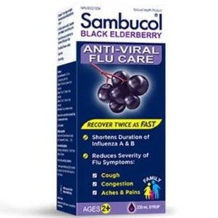 Sambucol Anti-Viral Flu Care 230mL Cough, Cold & Flu at Village Vitamin Store