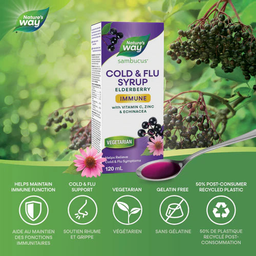 Nature's Way Sambucus Elderberry Syrup Immune Support 120mL