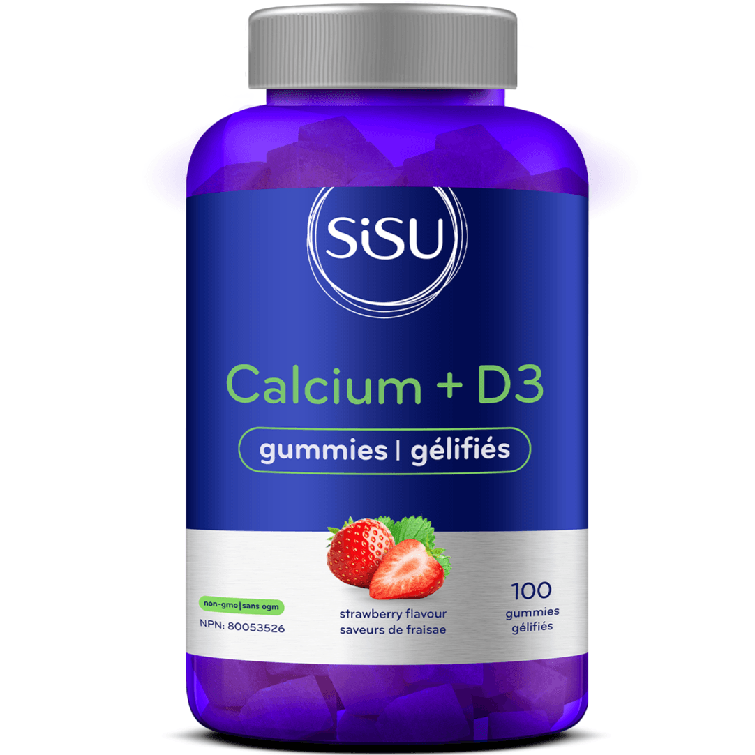 Sisu Calcium + D3 Strawberry 100 Gummies Minerals - Calcium at Village Vitamin Store