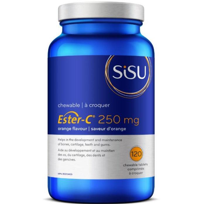 Sisu Ester-C 250 mg Orange 120 Chewable Tabs Vitamins - Vitamin C at Village Vitamin Store