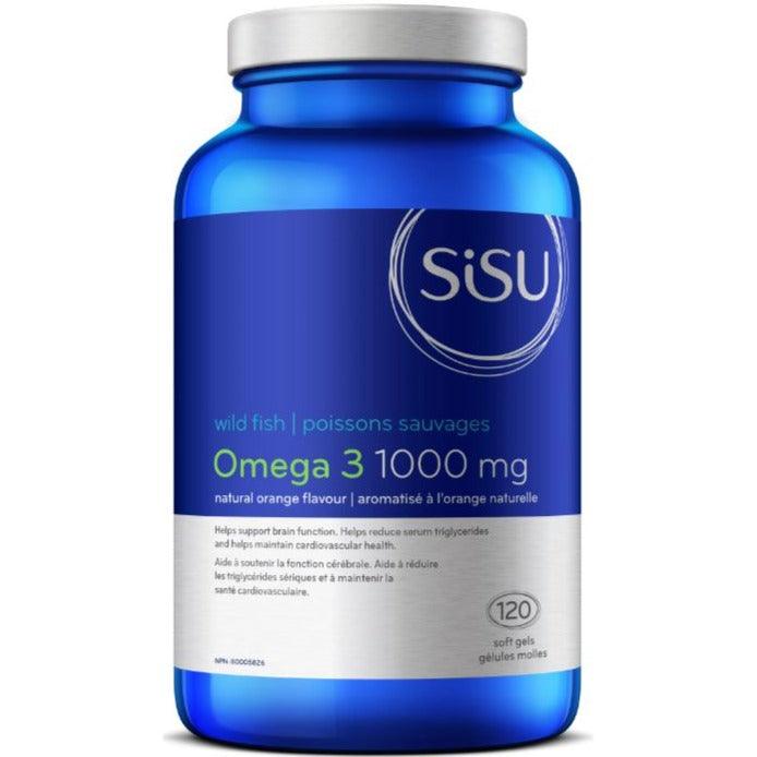 Sisu Omega 3 1000mg Orange 120 Softgels Supplements - EFAs at Village Vitamin Store