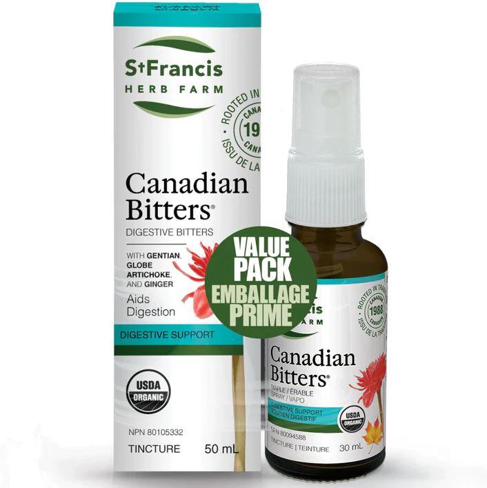 St. Francis Herb Farm Canadian Bitters Value Pack (50ml+30ml) Supplements - Digestive Health at Village Vitamin Store