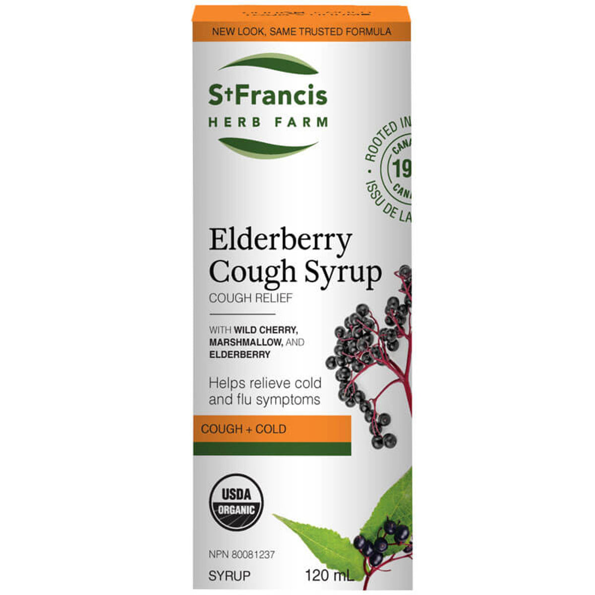 St Francis Elderberry Cough Syrup for Adults 120 ml Cough, Cold & Flu at Village Vitamin Store