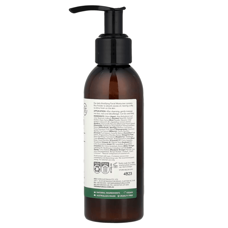 Sukin - Mattifying Facial Moisturizers - Signature For All Skin Types - 125 mL