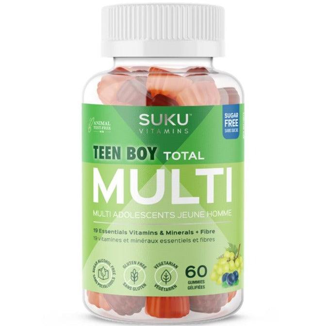 Suku Vitamins Teen Boy Total Multi 60 Gummies Supplements - Kids at Village Vitamin Store
