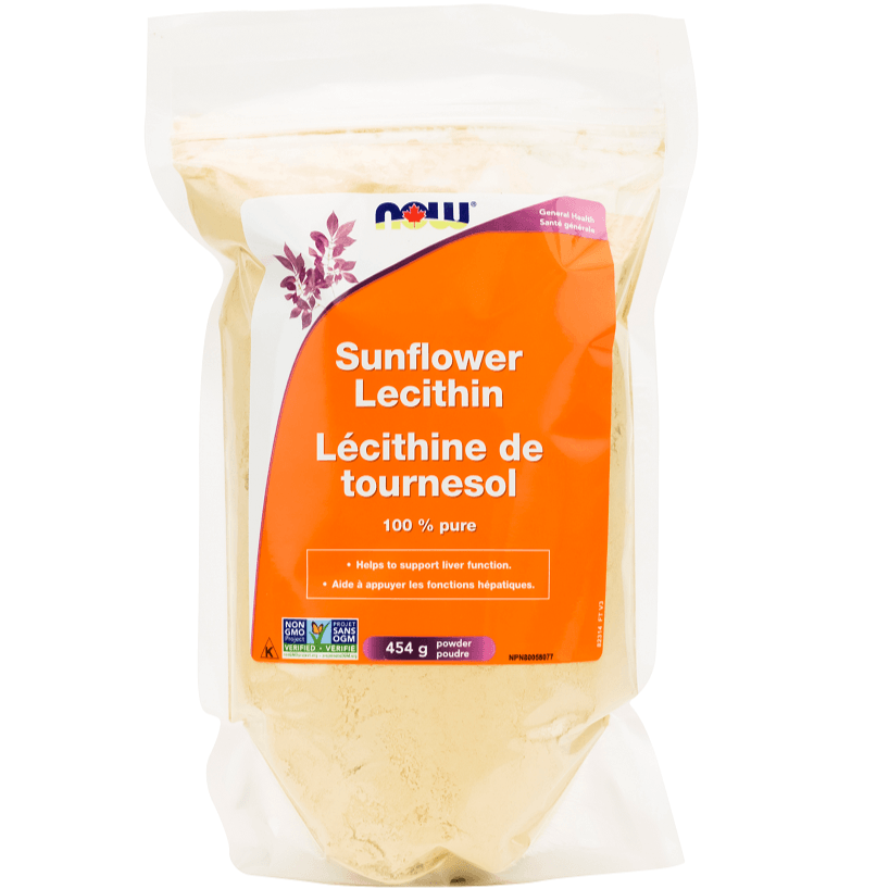 Now Sunflower Lecithin Powder Non-GMO 454g Supplements at Village Vitamin Store