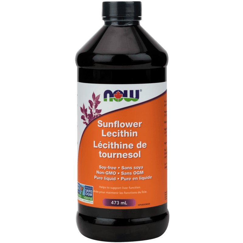 NOW Sunflower Liquid Lecithin Non-GMO 473ml Supplements at Village Vitamin Store