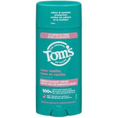 Tom's of Maine rose vanilla Deodorant 92g Deodorant at Village Vitamin Store