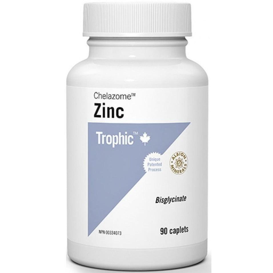 Trophic Zinc Chelazome 15mg 90 Caplets Minerals - Zinc at Village Vitamin Store