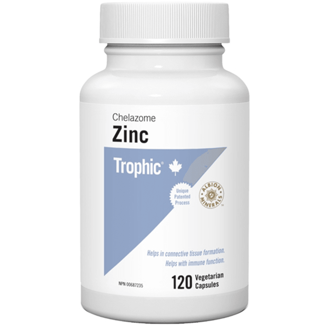 Trophic Zinc Chelazome 30mg 120 Veggie Caps Minerals - Zinc at Village Vitamin Store
