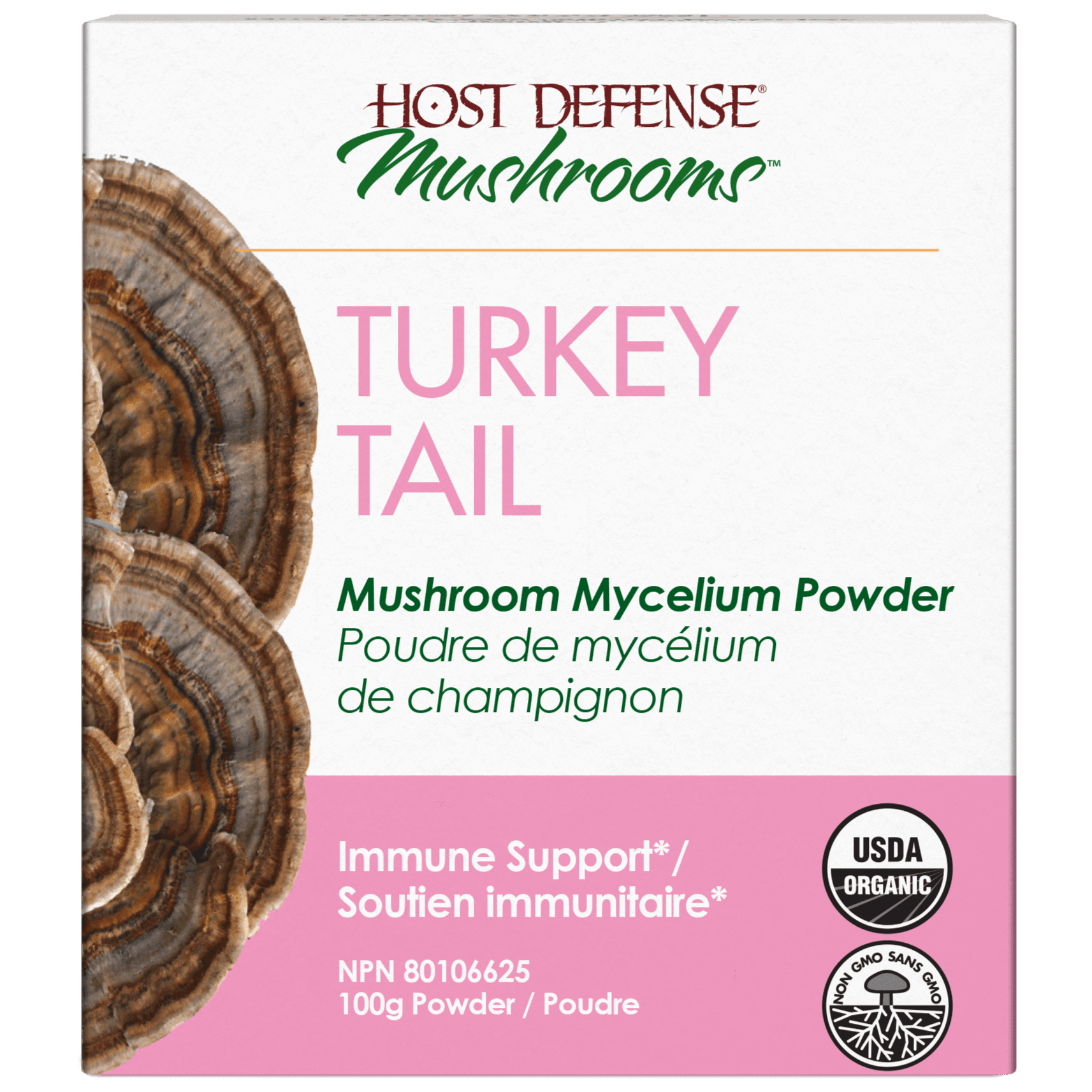 Host Defense Turkey Tail Mushroom Mycelium Powder 100g | Village ...