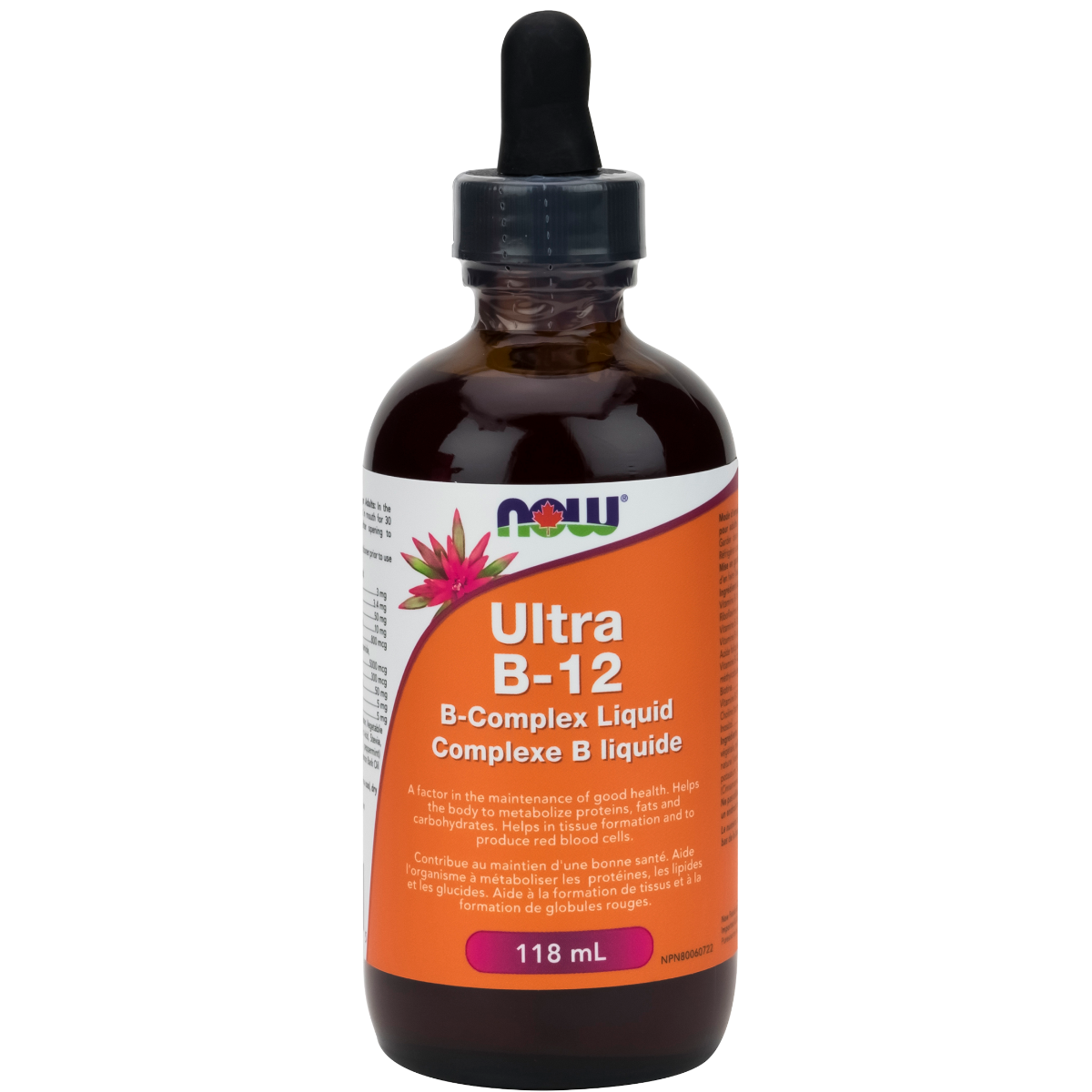 NOW Ultra B-12 B-Complex Liquid 118mL Vitamins - Vitamin B at Village Vitamin Store