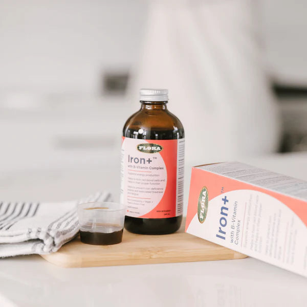 Flora Iron + with B-Vitamin Complex Liquid Formula 445 mL