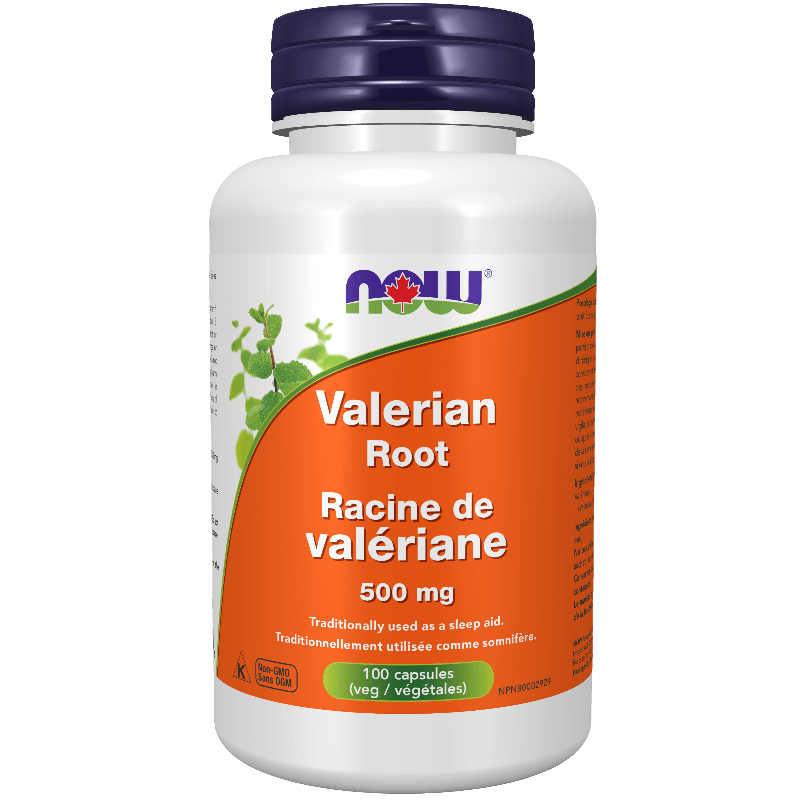 NOW Valerian Root 500 mg 100 Veggie Caps Supplements - Sleep at Village Vitamin Store