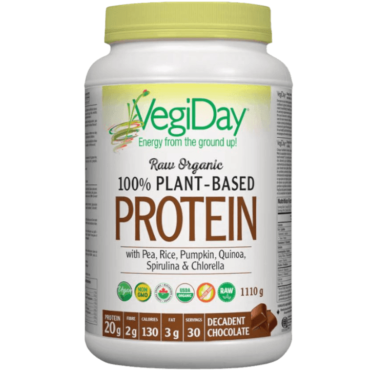 Vegiday Raw Organic Plant Based Protein Decadent Chocolate 1110 gms Supplements - Protein at Village Vitamin Store